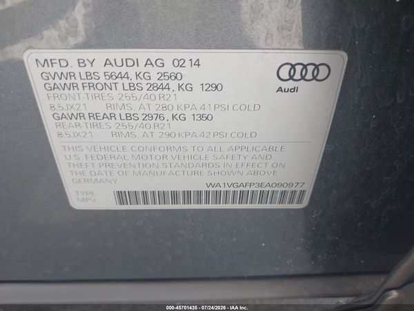 2014 AUDI SQ5 3.0T PREMIUM PLUS