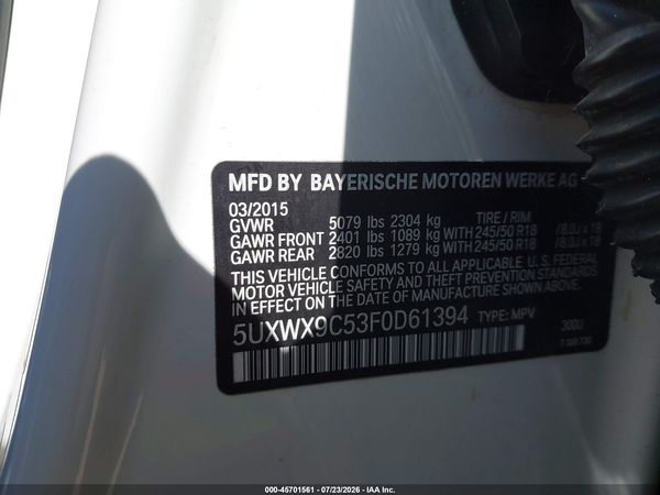 2015 BMW X3 XDRIVE28I