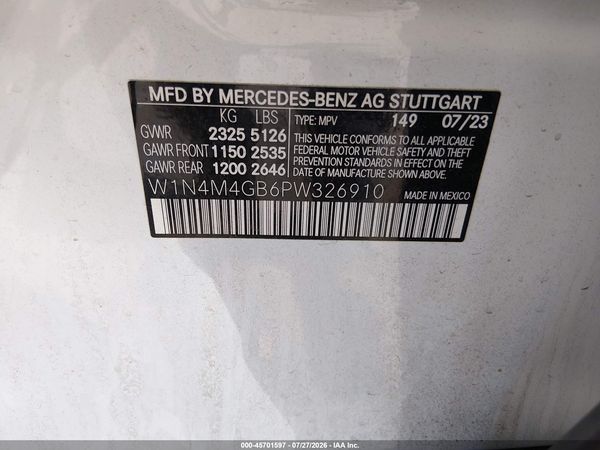 2023 MERCEDES-BENZ GLB 250 GLB250