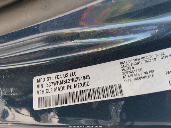 2022 RAM 5500 CHASSIS TRADESMAN/SLT