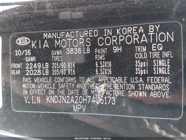2017 KIA SOUL Base