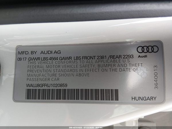 2018 AUDI A3