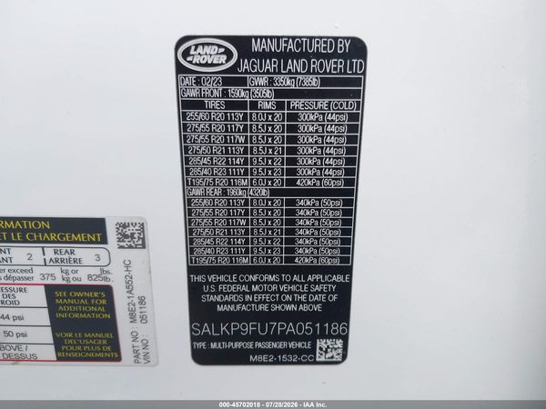 2023 LAND ROVER RANGE ROVER P400 SE