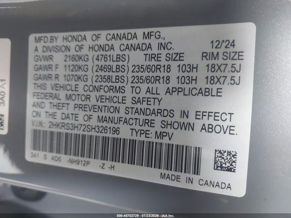 2025 HONDA CR-V EX-L 2WD