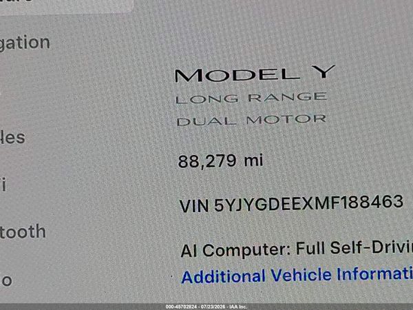 2021 TESLA MODEL Y