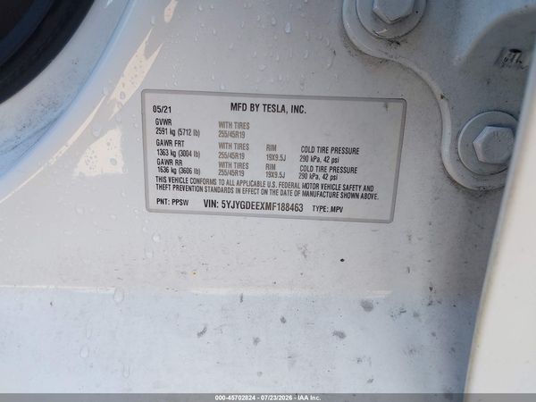 2021 TESLA MODEL Y