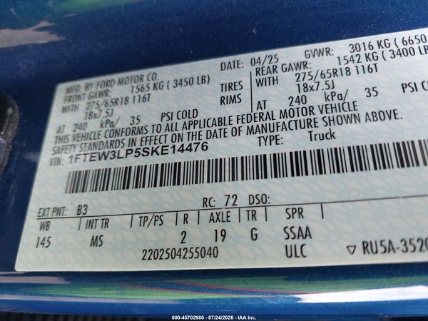 2025 FORD F-150 XLT