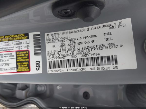 2019 TOYOTA TACOMA SR5 V6