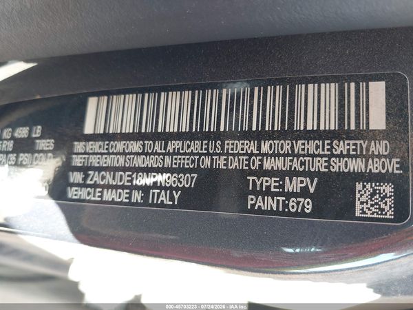 2022 JEEP RENEGADE ALTITUDE 4X4
