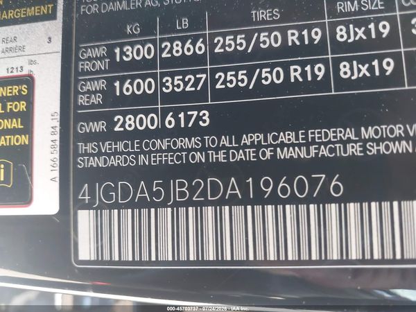 2013 MERCEDES-BENZ ML 350 ML350