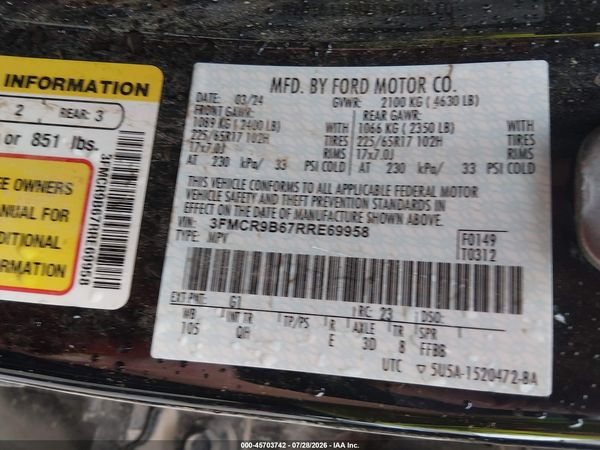 2024 FORD BRONCO SPORT BIG BEND — I9