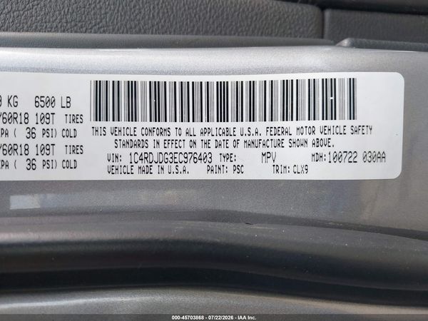 2014 DODGE DURANGO LIMITED