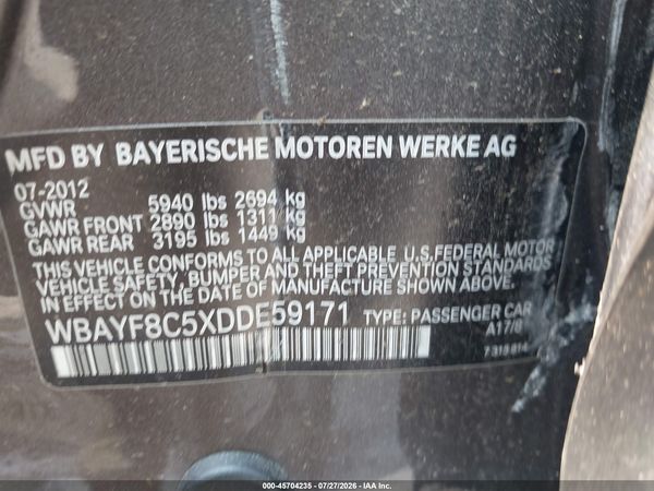 2013 BMW 750LI XDRIVE