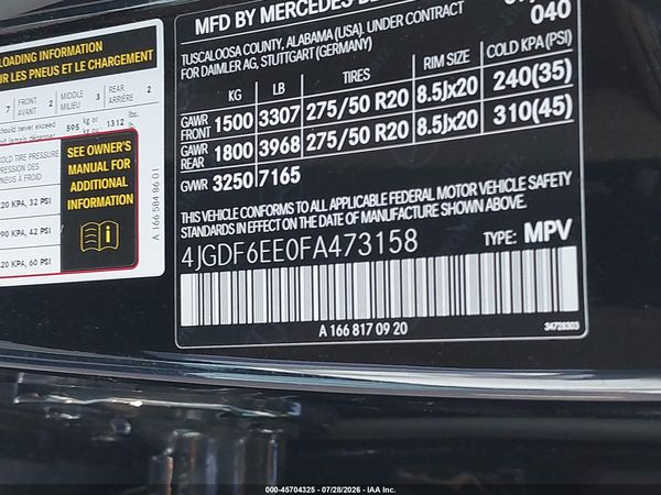 2015 MERCEDES-BENZ GL 450 4MATIC