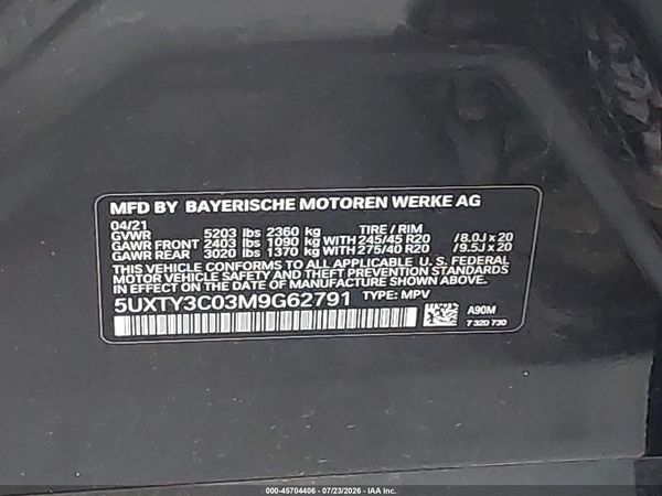 2021 BMW X3 SDRIVE30I