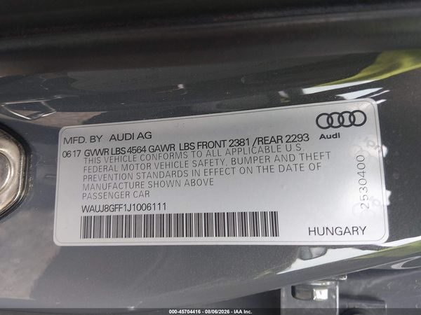 2018 AUDI A3