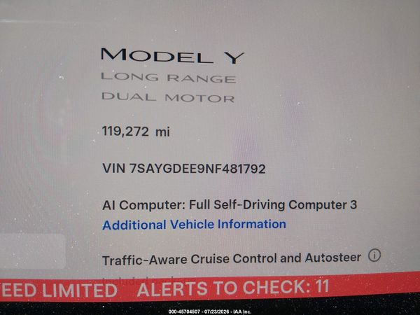 2022 TESLA MODEL Y
