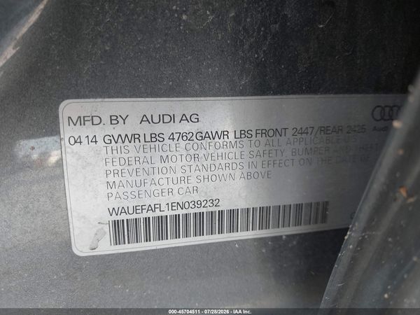 2014 AUDI A4 2.0T PREMIUM