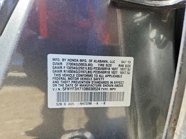 2013 HONDA PILOT EXL-N