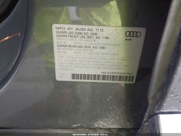 2014 AUDI Q5 2.0T PREMIUM