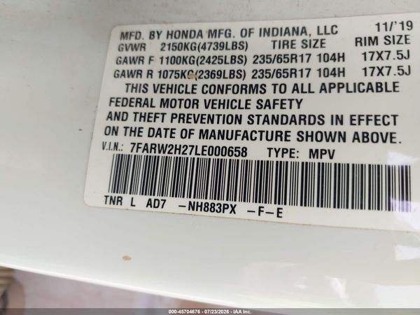 2020 HONDA CR-V AWD LX