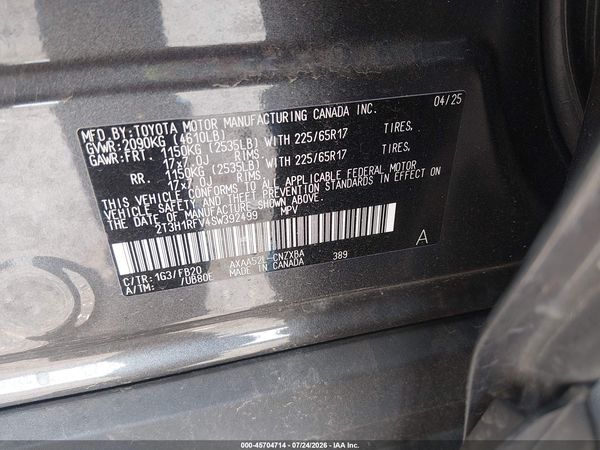 2025 TOYOTA RAV4 LE