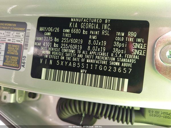 2026 KIA EV9 LIGHT LONG RANGE