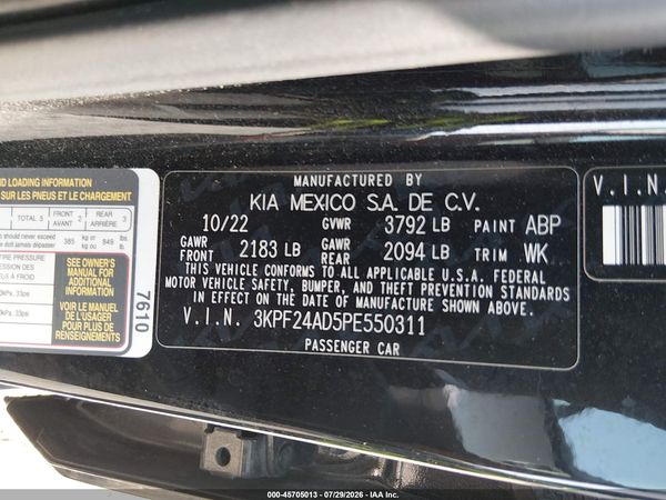 2023 KIA FORTE LXS