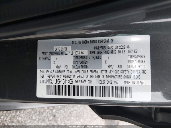 2021 MAZDA MAZDA6 SPORT