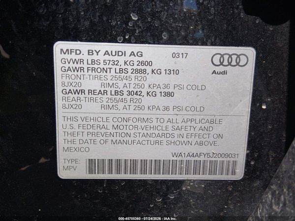 2018 AUDI SQ5 3.0T PREMIUM PLUS