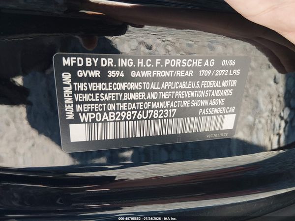 2006 PORSCHE CAYMAN S