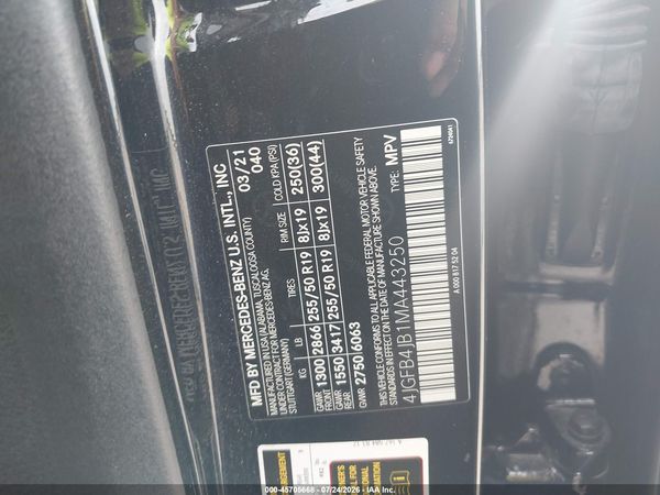 2021 MERCEDES-BENZ GLE 350 GLE350