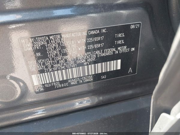2021 TOYOTA RAV4 LE
