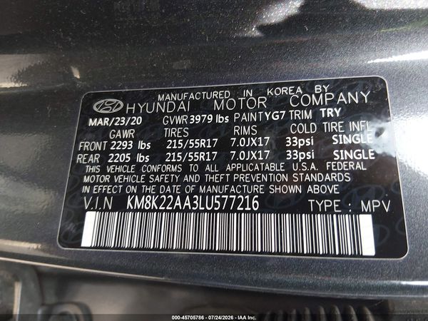 2020 HYUNDAI KONA SEL