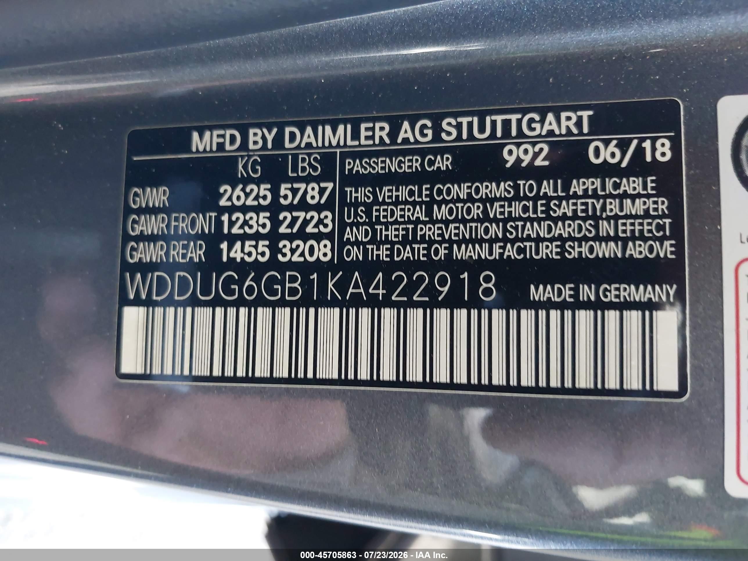 2019 MERCEDES-BENZ S 450 S450