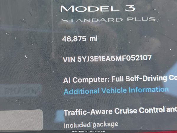 2021 TESLA MODEL 3