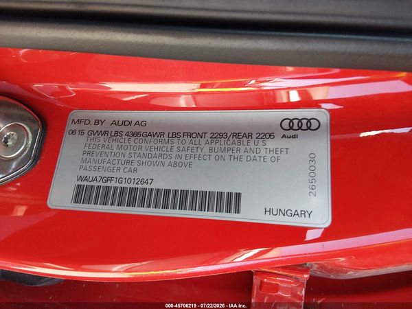 2016 AUDI A3 1.8T PREMIUM