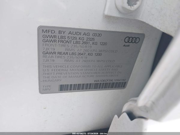 2020 AUDI Q3