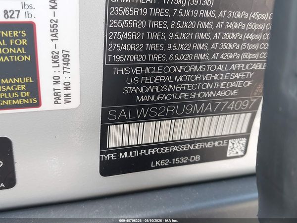 2021 LAND ROVER RANGE ROVER SPORT HST MHEV
