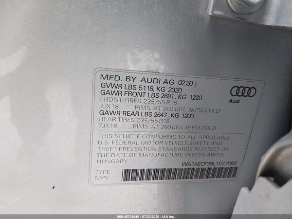 2020 AUDI Q3