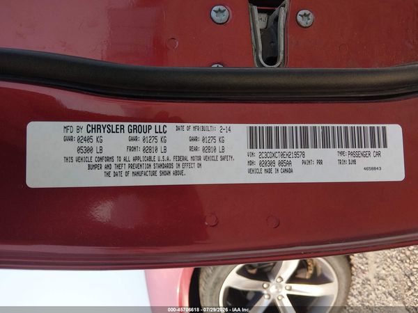 2014 DODGE CHARGER R/T 100TH ANNIVERSARY