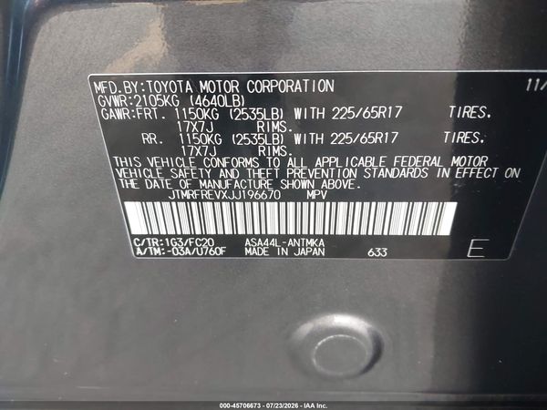 2018 TOYOTA RAV4 XLE