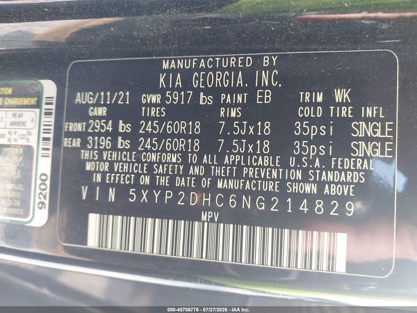 2022 KIA TELLURIDE LX