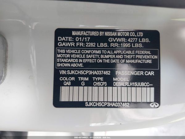 2017 INFINITI QX30 PREMIUM