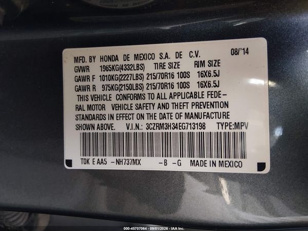 2014 HONDA CR-V LX