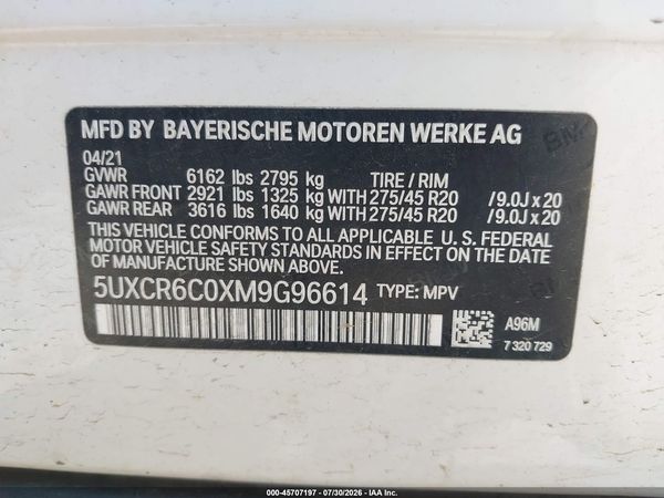 2021 BMW X5 XDRIVE40I