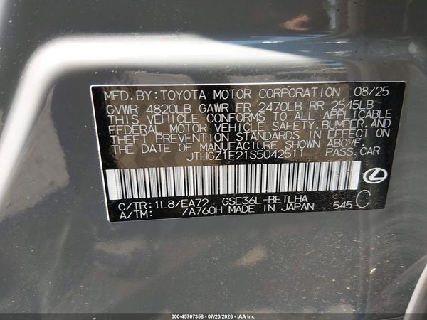 2025 LEXUS IS 350 F SPORT