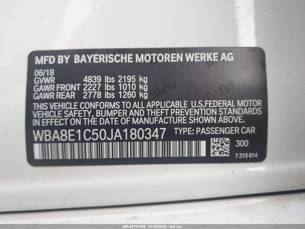 2018 BMW 330E IPERFORMANCE