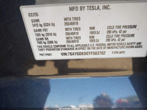 2026 TESLA MODEL Y