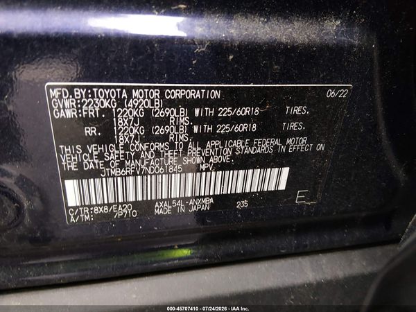 2022 TOYOTA RAV4 HYBRID XLE PREMIUM